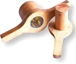 Qbic Traditional Wooden Kitchen Press with Steel Cladding, Sevia, Idiyappam, Mixture, Noolputtu, Murukku Making Mould/ Achu