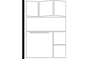 Blank Comic Book: Make Your Own Comics | Large Comic Strips | 25 Different Layouts | Comic Book Lover Gift (Blank Comic Books)
