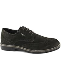 IGI&Co 86787 Elegante Café Zapatos de Los Hombres de Color Marrón Bordado Inglés Puntera de Gore-Tex