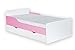 Produktbild Kinderbett Daniel 09 inkl. Lattenrost, Matratze und Schublade, Farbe: Weiß / Rosa - 80 x 160 cm (B x L)