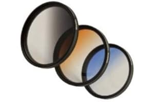 PROFOX / HAIDA 3er Verlaufsfilter Set (Blau, Grau, Orange) für Digitalkameras - Filterdurchmesser 52mm - Inkl. passendem Filtercontainer