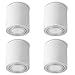 Produktbild SSC-LUXon 4er Set CELI-3W Aufbauspot GU10 LED weiß - 4x IP44 Deckenstrahler für Bad - mit tauschbarem LED GU10 5W neutralweiß