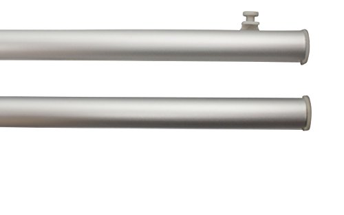 Paneelwagen mit Klemmtechnik 60 cm alu silber aus Aluminium für Gardinenschienen / Innenlaufstangen mit 6 mm Lauf