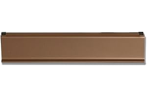 BTV | Bocacartas Construidos en Aluminio Pintado y Acero Inoxidable | Acabado Bronce | 28.2 x 5.8 x 0.5 cm