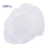 SODIAL(R) 100Pcs Disposable Clear Shower Hair Caps for Spa Salon