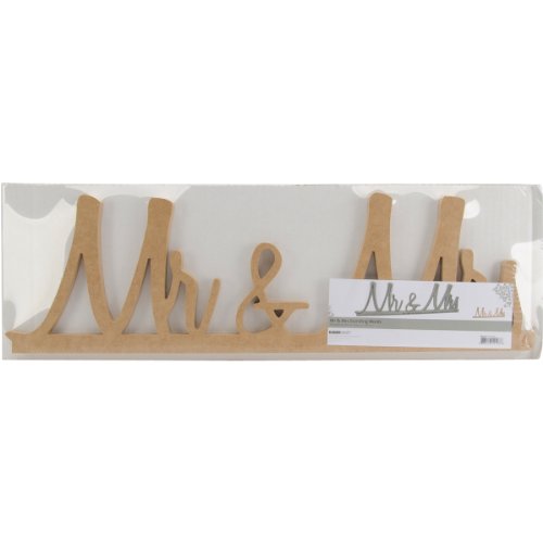 KaisercraftBeyond The Page MDF Mr. and Mrs. Standing Words, 22 x 6.5 x 0.5 inches,