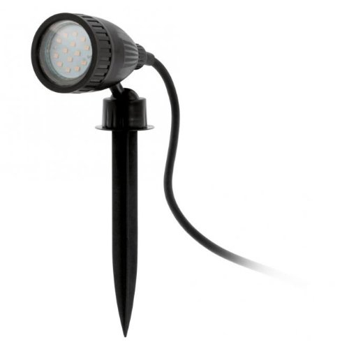 EGLO 93384 Außenleuchte Erdspiess Nema 1 GU10-LED mit Kabel und Stecker, Plastik, schwarz