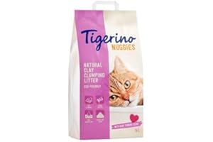 Tigerino Nuggies Cat Litter, Baby Powder Scent. 2 x 14 kg, Double Pack