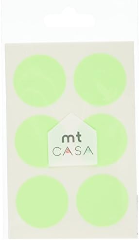 MT CASA 35 mm Seal Circle Sticker - Shocking Green (Pack of 30)
