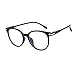 Produktbild REALIKE Unisex Brille Elegant Flacher Spiegel Runder Rahmen Brillengestell Brille Anti-Blaulichtbrille, Retro-Brillengestell Aus, (Farbe : Blau, Schwarz, Lila, Rosa, Weiß)
