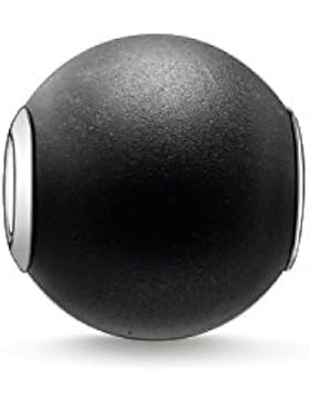 Thomas Sabo Damen Herren-Bead Obsidian mattiert Karma Beads 925 Sterling Silber schwarz K0001-023-11