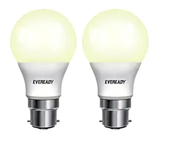 Eveready Base B22 7-Watt LED Bulb (Pack of 2, Warm White Light)