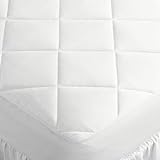 Linens Limited Anti Allergy Polycotton Quilted Mattress Protector, 12 Inch, Double