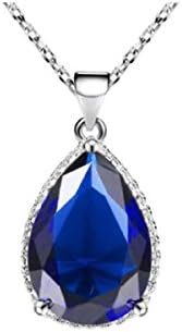 NIUWJ Women Fashionable Minimalistic Pendant Droplet Delicate Sapphire Accessories