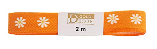 Preisvergleich Produktbild Goldina Dekoband Frühlingsboten Schleifband Geschenkband Blumen Orange