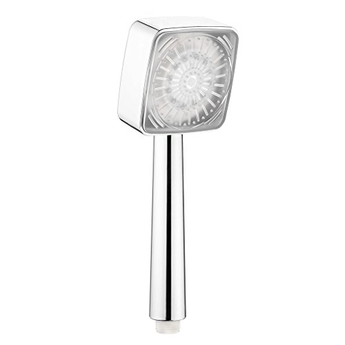 Finether LED Brause Duschkopf Verstellbare Handbrause Duschebrause temperatur Brausekopf Regenbrause mit Licht Farbwechsel 3 Farben Automatic für Dusche Badezimmer - 4