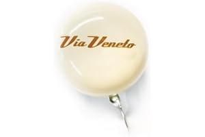 VIA VENETO BAZAM Via Veneto the Original - Campanello per Bicicletta in Stile Vintage Retrò, Bici e City Bike, Made in Italy, in Alluminio, Colore Panna