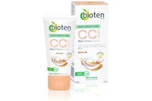BIOTEN CC Cream All-in-One Skin Perfection (Medium) – Unifies Tone, Illuminates, Covers Imperfections -With 24-Hour Hydro-Nutrient & 100% Natural Quince Extract – 50ml