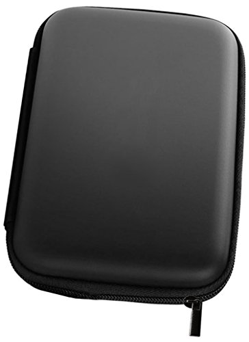 Preisvergleich Produktbild Lucklystar® Hard Case Erschütterungsfeste Schutzbox Festplattentasche Universal Schutzhülle Tasche für Festplatte Kabel und sonstiges Zubehör 2.5 Zoll(Schwarz)