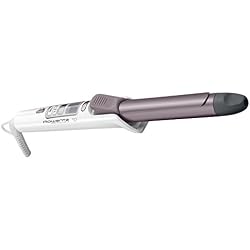 Rowenta Precious Curl CF3460 - Rizador con recubrimiento Keratin and shine, temperatura hasta 200ºC, cable 360º y pantalla LCD, 25 mm de diámetro