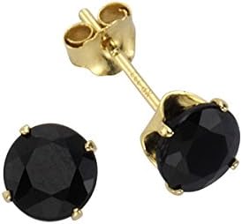 Fascination by Ellen K. Women's Earrings Ball 8 Carat (333) Yellow Gold / Blue Sapphire 216320041–2