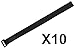 Produktbild LIHAO 20" Klett Kabelbinder Schwarz mit Schnalle Kabelklettband (10 Stk.)