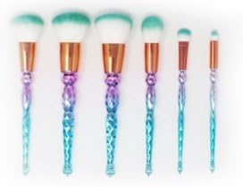 6 Piece Set (4 face, 2 eyes) Royal Scepter Shape Makeup Brush Set