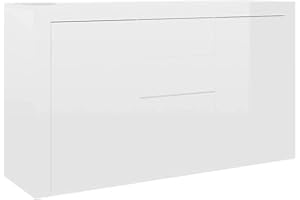 vidaXL Credenza Bianco Lucido 120x36x69 cm in Truciolato