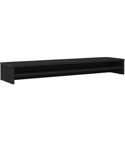 OAK WOOD TWO Shelf Laptop Stand TV Desk Stand PC Monitor Riser Desk - View #3