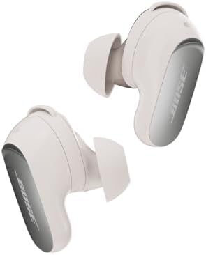 Bose QuietComfort Ultra Bluetooth auricolari 2ª Gen, wireless con cancellazione del rumore, fino a 6h di autonomia, certificazione IPX4, audio immersivo, bassi profondi, bianco fumo