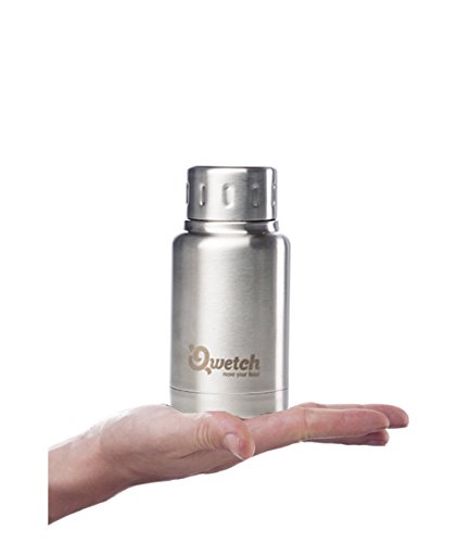 Qwetch – Tasse Espresso Thermoskanne Edelstahl ökologische 160 ml, Edelstahl - 2
