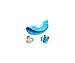 IMBS Baby Shower Shampoo Bath Cap Hat - Adjustable for Child Kids Wash Hair Bathing Shield for Eyes in Blue