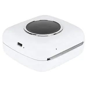 Durable Portable Camera Printer Thermal Printer, No Ink Printer, 300DPI Printer Banner Printing for Picture Printing Voice Prompts Text Extraction(White)