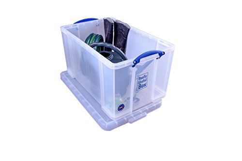 Really Useful Box 84CCB Aufbewahrungsbox für Kleidung, Schuhe, Spielzeug, 84 L, klar transparent - 4