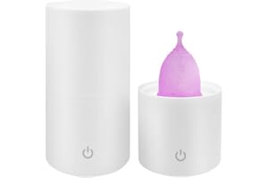 JESATA Menstrual Cup Steam Steriliser, Menstrual Cup Cleaner, Sanitiser, Kills Germs, Compatible with All Period Cups, Discs, Modern Design, Automatic Shut Off, Safe, Easy to Use