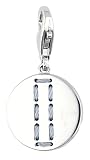 ESPRIT Damen-Charm 925 Sterling Silber rhodiniert Letter Fabric I ESCH91131A000