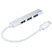 Produktbild Fcostume Typ-C an USB3.0+ USB-C 4-Port HUB Box Splitter Netzteiladapter für PC (Silber)