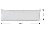 Seitenschläferkissen – erhältlich in 2 verschiedenen Größen und 2 verschiedenen Qualitäten – für entspannenden Schlaf in Seitenlage – Kissenbezug in Reinweiß aus 100% Mikrofaser, 40 x 120 cm ( Füllgewicht: 700 g) - 2