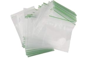 100 Grip Seal Bags 40 x 40mm | Reusable Strong Zip Lock | Small Clear Resealable Plastic Bags | Polythene Packaging for Food Storage, Jewellery - by FOGG Supplies (40 x 40)