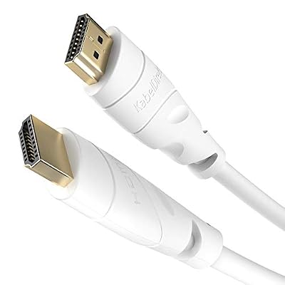 KabelDirekt 5m Câble HDMI Ultra HD 4K 3D Full HD 1080p ARC Highspeed avec Ethernet blanc - TOP Series