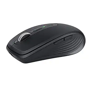Logitech MX Anywhere 3 Compact Performance Mouse  Wireless, Magnetic Scrolling, Ergonomic, 4000DPI Sensor, Custom Buttons, USB-C, Bluetooth, Apple Mac, iPad, Windows PC, Linux, Chrome - Graphite