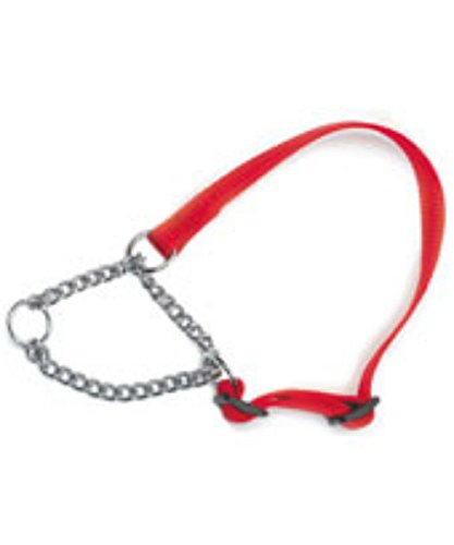 Ancol-Heritage-Nylon-Chain-Check-Collar-Dog-4-7-45-60cm-Red