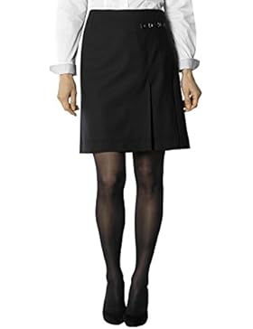 Daniel Hechter Damen Rock Schurwollmix Skirt Unifarben, Größe: 40, Farbe: Schwarz