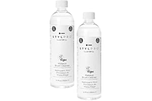 STYLPRO Veganer Pinselreiniger – Makeup Brush Cleaner 2x 500ml – Tiefenreinigung für Schminkpinsel – Make-up Pinselreiniger, Pinselseife, Make Up Brush Cleanser