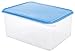 Produktbild Rotho 1715306644 Frischhaltedose Rondo rechteckig aus Kunststoff PP, BPA-frei, hochwertig, geeignet für Spülmaschine und Gefrierschrank, 8 L, circa 31,5 x 24 x 14,5 cm, transparent/blau