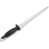 ARCOS Chairas Chaira Sharpener Carbon Steel Chrome Black 300 mm | Chrome plated carbon steel body Polypropylene handle, keeps