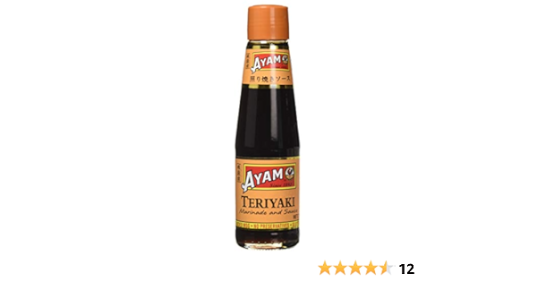 Ayam Teriyaki Sauce - High Quality - Mild Sweet Flavour - Ideal For Home Cooking - Great Taste - Gluten-free - Dairy-free - Non-gmo No Added Msg No Preservatives - 210ml -