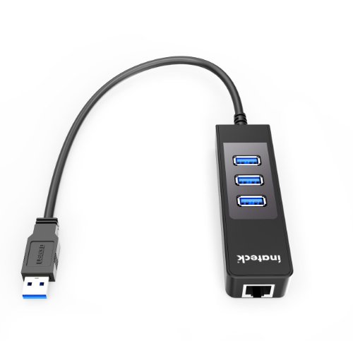 [3-port USB 3.0 + 1-port Gigabit Ethernet LAN] Inateck 3 port USB3.0 HUB mit 1 RJ45 Port 10/100/1000 Gigabit Ethernet LAN Network Adapter für Notebooks, Ultrabooks, Macbook und Tablets mit USB-Anschlüssen - 9