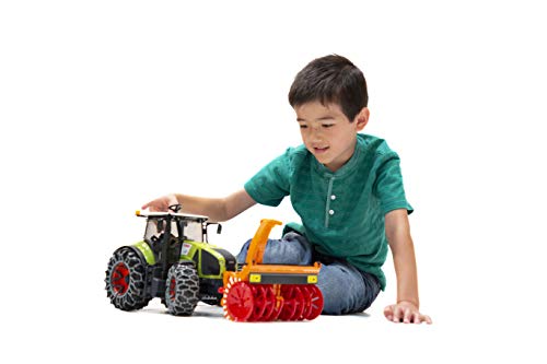 Bruder 03017 TOYS Claas Axion 950 mit Schneeketten und Schneefräse, grün - 3