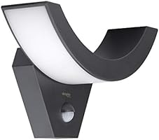 Oktaplex Lighting Lima Lampe d'extérieur à LED avec détecteur de mouvement 10 W, IP54, 3000 K, Anthracite Luminaire...